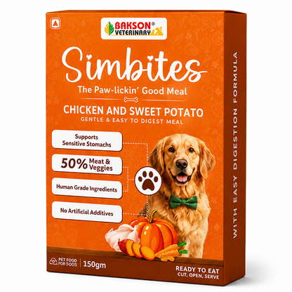 Digestion Care Combo for Dogs | Simbites Food + V2 Drops