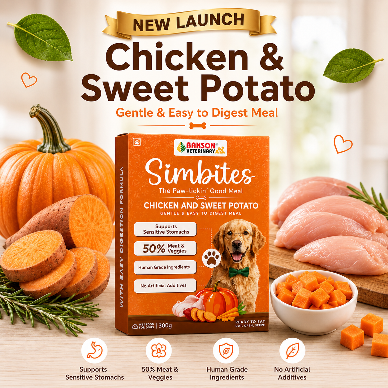 Simbites – Chicken & Sweet Potato Wet Food for Dogs