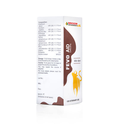 Fevo Aid Drops For All Animals – Fever, Pyrexia, Infection-Related Weakness & Immunity Support